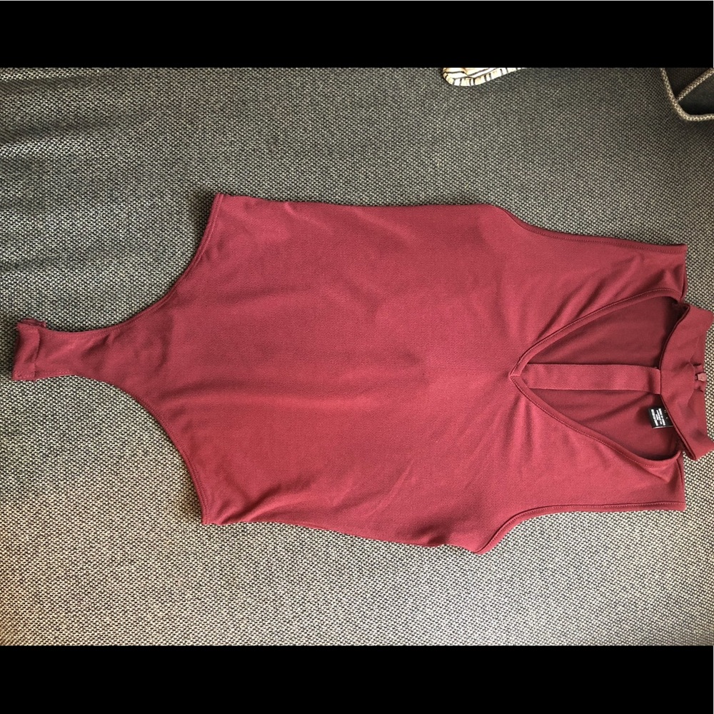 Maroon bodysuit